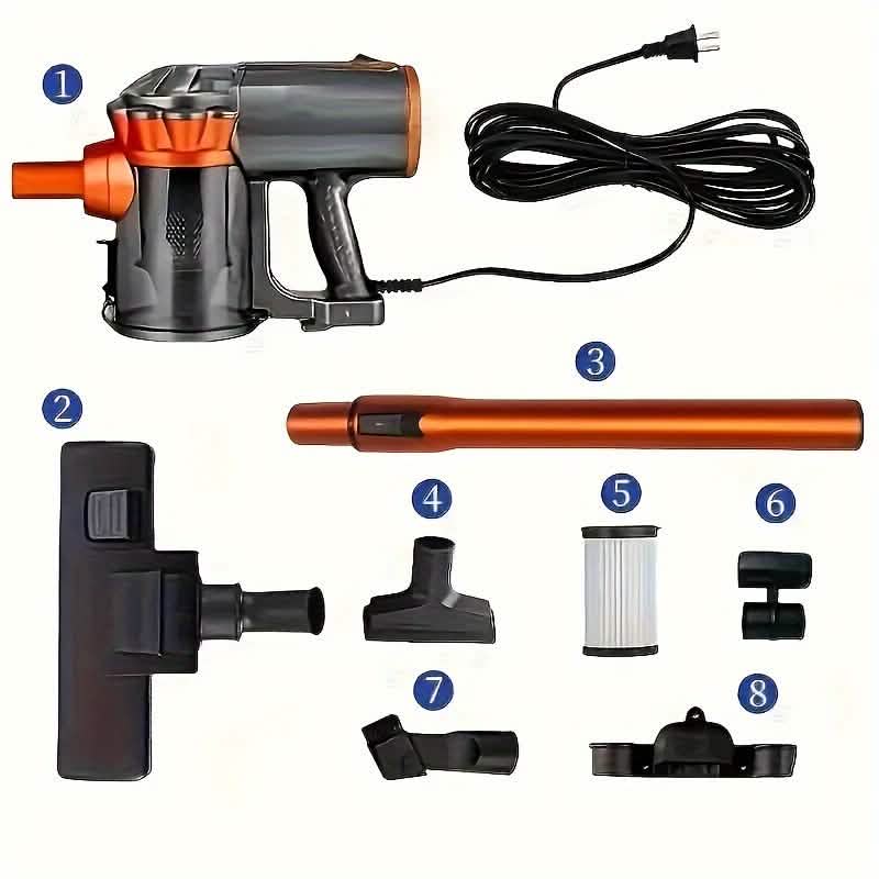 600W 4-in-1 Corded Stick Vacuum Cleaner 18KPa Lightweight Handheld