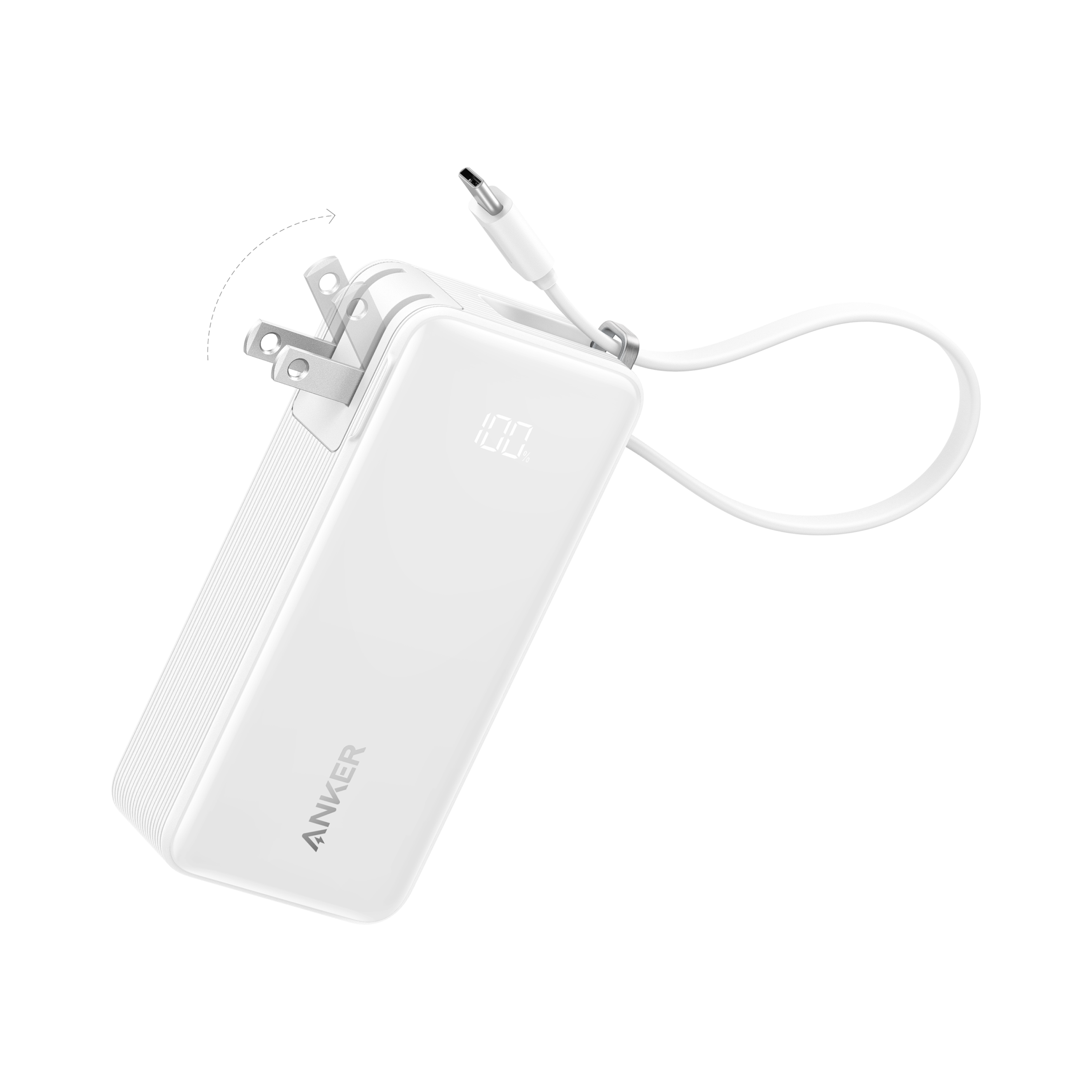 Anker Power Bank (10K, Fusion, Built-In Cable)