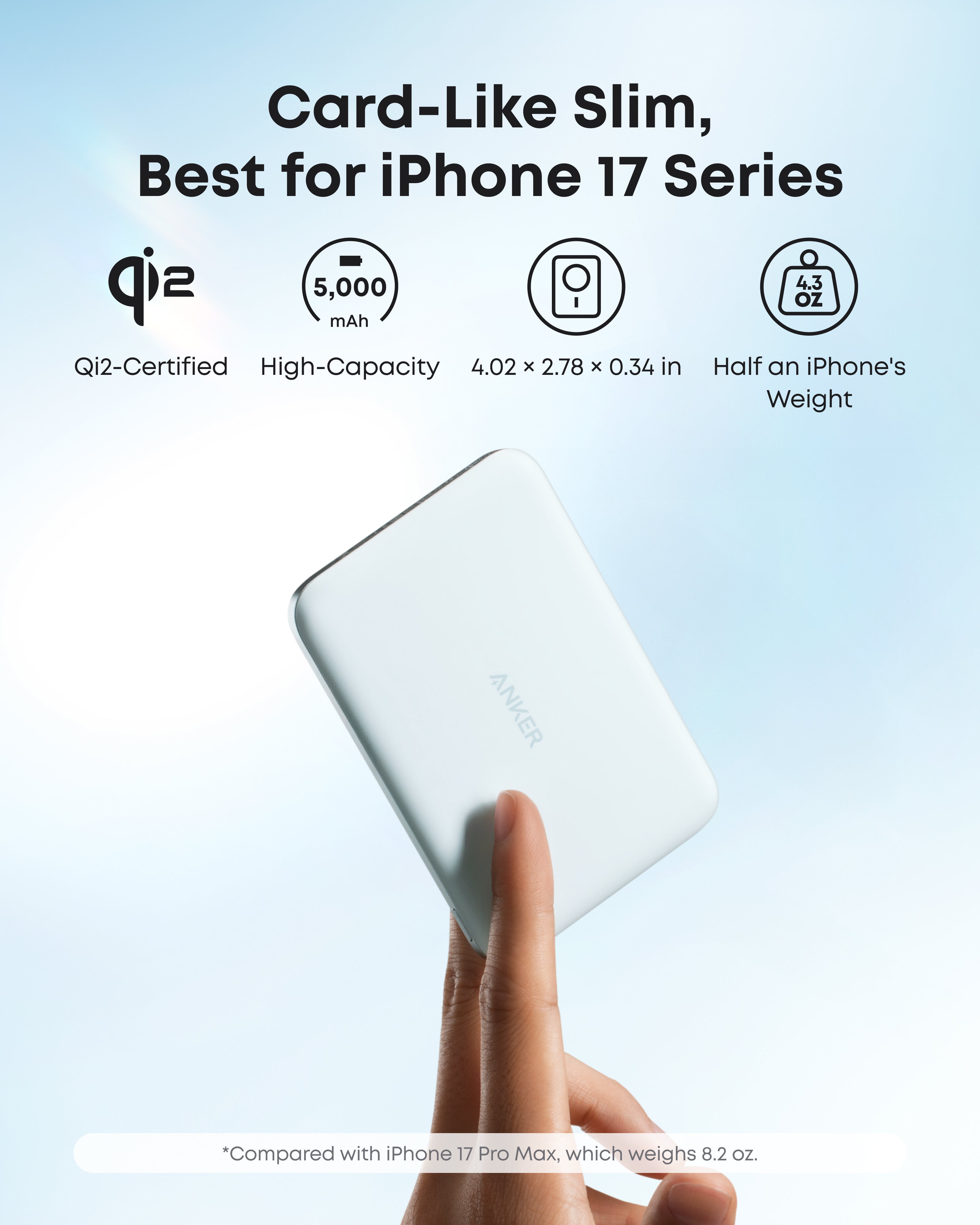 Anker Nano Power Bank (5K, MagGo, Slim)