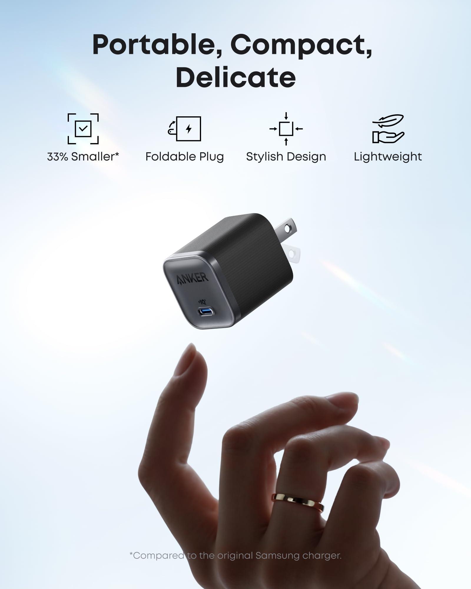 Anker Nano Charger (45W) with USB-C to USB-C Cable